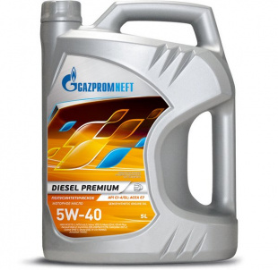 GAZPROMNEFT Diesel Premium 5w40  CI-4/SL дизельное    5 л (масло полусинтетическое) фото 93958