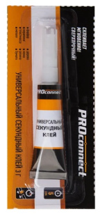 Универсальный секундный клей PROconnect на мульти карте 3 г (лист 12 шт), 61-0900 фото 134105