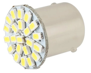 Автолампа диод S25 (P21/5W) 12V 22 SMD BAY15d 2-конт Белая SKYWAY (К-Т 2 шт) S08201062  фото 128372