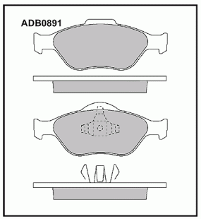 Дисковые передние тормозные колодки Allied Nippon ADB0891 фото 123565