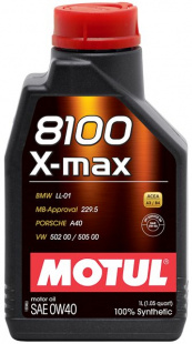 MOTUL 8100 X-Max 0w40  SN, A3/B4   1 л (масло синтетическое) 104531/112707 фото 106662