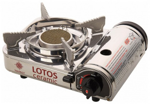 Плита газовая портативная LOTOS CERAMIC (TR-350) - керамическая, «Tourist» фото 99390