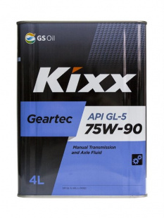 KIXX  GEARTEC GL-5  75w90   4 л (масло полусинтетическое) фото 87061