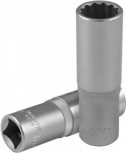 Головка торцевая глубокая 12-гранная 1/2"DR, 17 мм S04HD4717 фото 122592