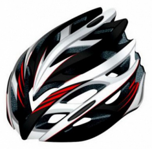 Шлем FSD-HL008 (in-mold). Размер L (54-61 см) красно-чёрно-белый, арт. 600312 фото 117062
