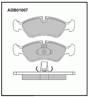 Дисковые передние тормозные колодки Allied Nippon ADB01007 фото 123556