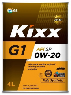 KIXX Synthetic G1 0w20  SP бензин  4 л (масло синтетическое) фото 116691