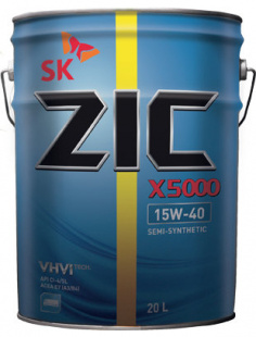 ZIC NEW X 5000 15w40  CI-4  20 л (масло полусинтетическое) фото 107318