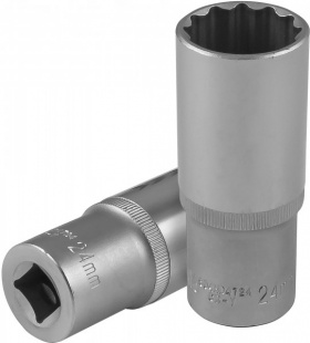 Головка торцевая глубокая 12-гранная 1/2"DR, 24 мм S04HD4724 фото 122588