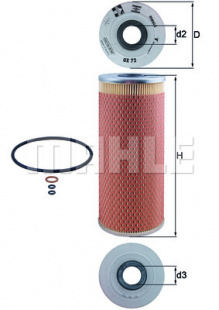 MAHLE Элемент фильтрующий масляного фильтра OX 72D S0322 (H 973 x) фото 106991