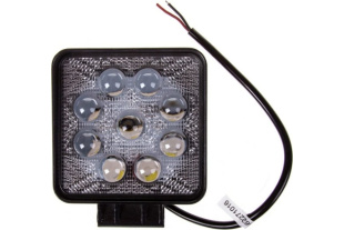 Фара с.диодная OFF ROAD 107*107(126)*45мм квадратн.12V/24V27W6000К SKYWAY 9диод. Дал.св S08401009(8) фото 124255