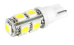 Автолампа диод T10 (W5W) 12V  9 SMD 1-конт Белая SKYWAY комп.2 шт S08201131