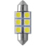 Светодиод 12V АС-6  WHITE FE-T11 *36 S8.5 6SMD (5050)  (10 шт) МАЯК