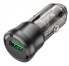 Адаптер в прикуриватель 1USB3.0 Quick Charger, прозрачный черный BOROFONE BZ23 6903