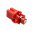 Светодиод 12V 1,2 б/ц  с патроном BAX8,7D T5 WITH CAP RED (10 шт)     МАЯК